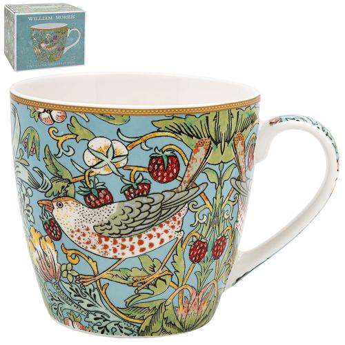 William Morris Teal Strawberry Thief Frukostmugg