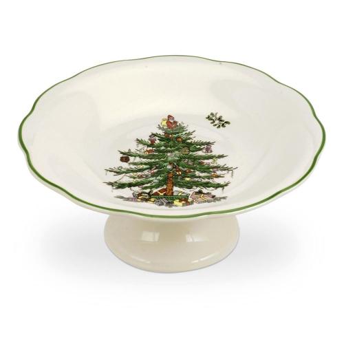 Spode Christmas Godisfat på Fot