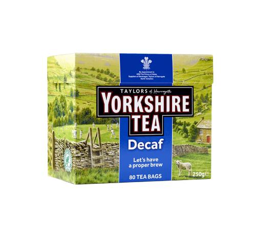 Yorkshire Tea Decaf/Koffeinfritt 80 Tepåsar 250g