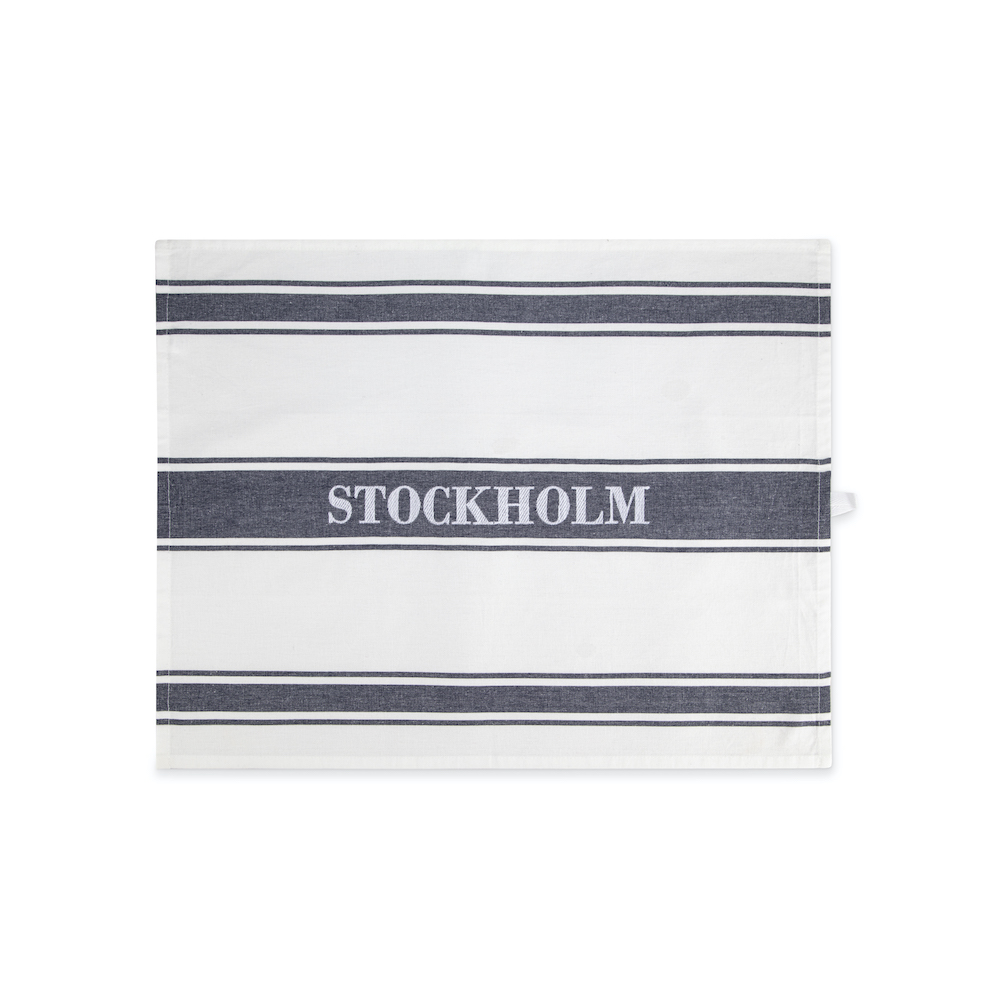 Kökshandduk Stockholm 45x60cm Marin/Vit