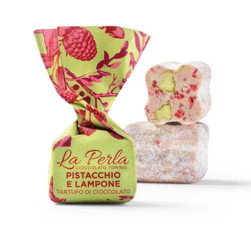 La Perla Tryffel Hallon & Pistagenöt Med Mandelkrisp