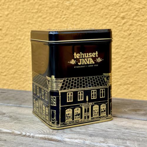 Kaffeburk i svart och gult