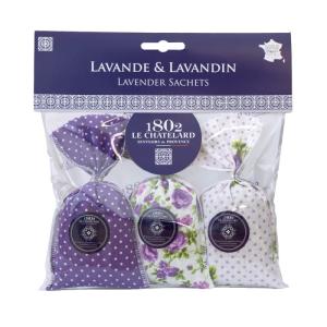 Le Chatelard Fler de Lavande doftpåse, 3 x 18 gr