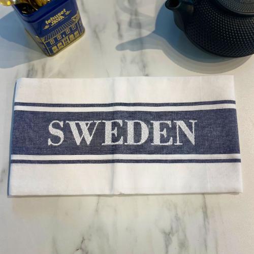 Kökshanduk - Sweden 45x60cm - Marin/Vit