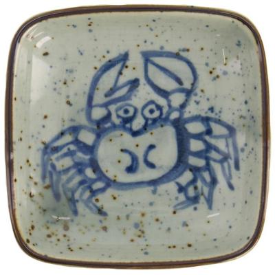 Tepåsefat/Sojafat Crab Blue 9x1,6cm