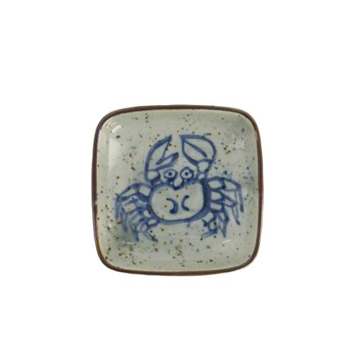 Tepåsefat/Sojafat Crab Blue 9x1,6cm