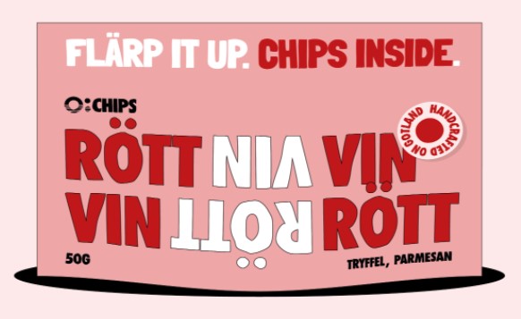 Handcrafted Chips Rött Vin 50g
