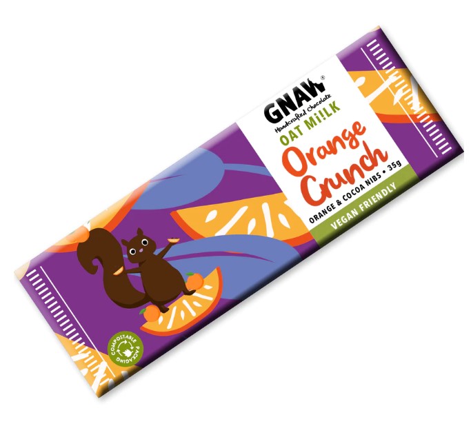 Gnaw Vegan Oat Milk Orange Crunch 35g