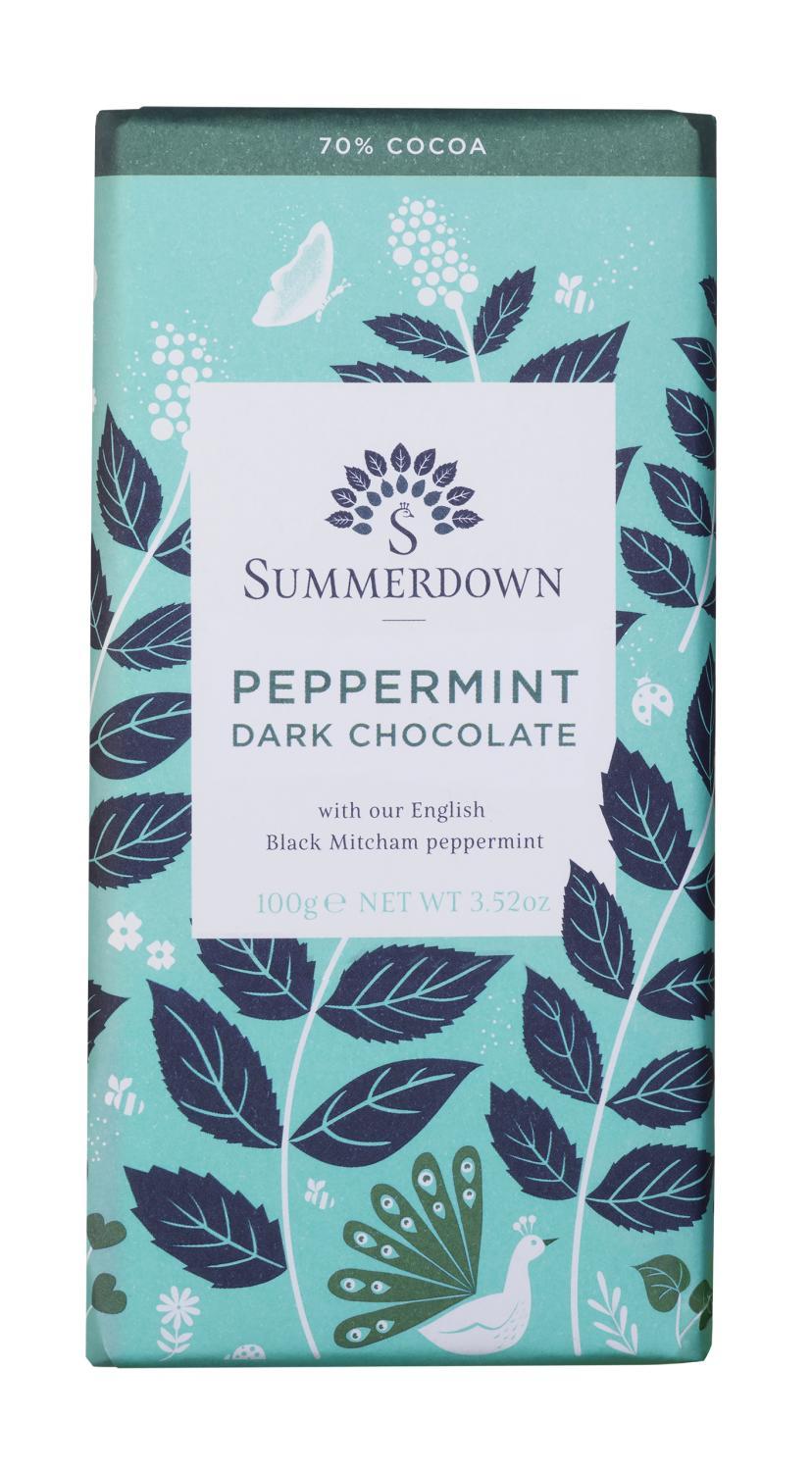 Summerdown Dark Chocolate Mint Bar 100g