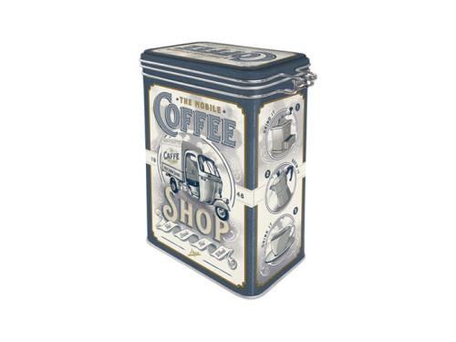 Plåtburk Knäpplock Coffee Shop 400g
