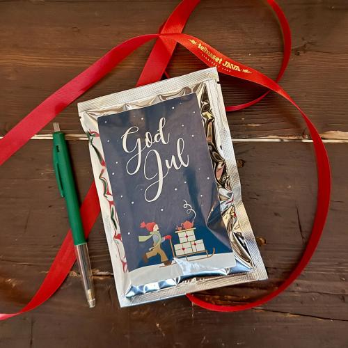 Tevykort God Jul Släde