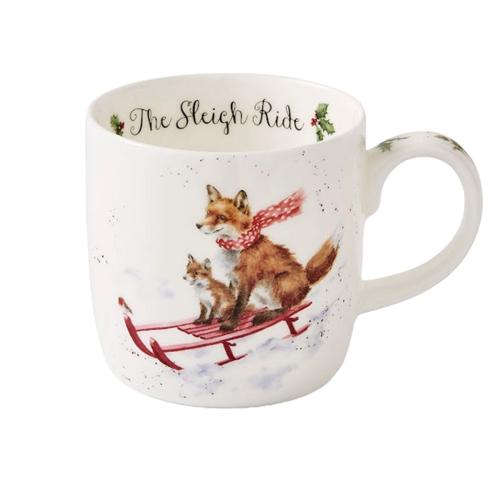 Wrendale Mugg Sleigh Ride Fox 0,31L