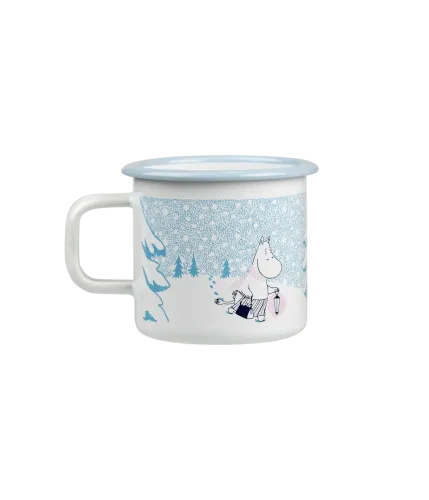 Emaljmugg Mumin Låt det snöa 37cl