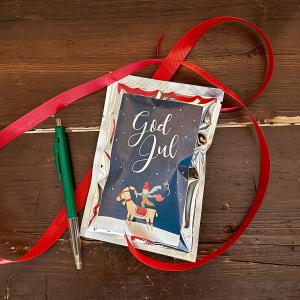 Tevykort God Jul Julbock