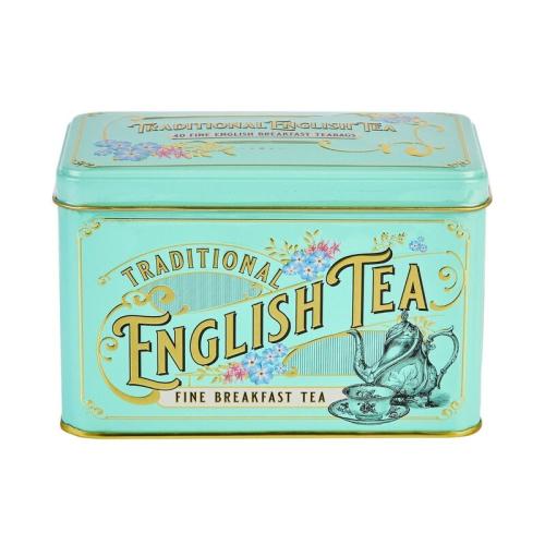 English Breakfast tepåsar i burk mintgrön 40 st