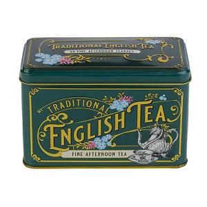 Vintage Victorian Dark Green Afternoon Tea 40 Teabag Tin