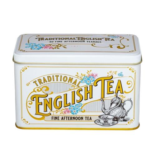 Vintage Victorian Ivory Afternoon Tea 40 Teabag Tin