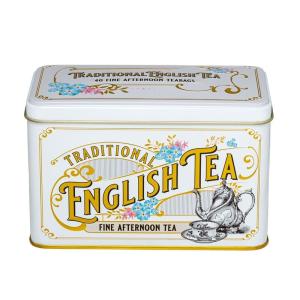 Vintage Victorian Ivory Afternoon Tea 40 Teabag Tin