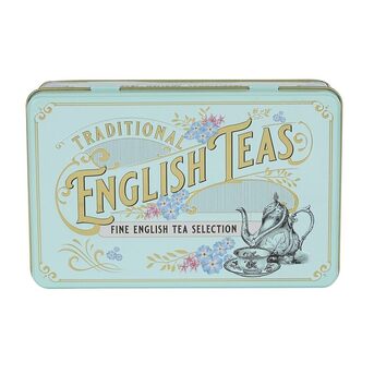 Vintage Victorian Mint Green 72 Teabag Selection Tin