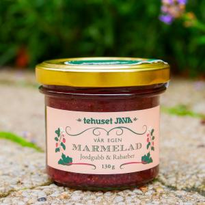 Jordgubb & Rabarber Marmelad Tehuset Java 130g