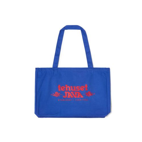 Tygkasse Blå/Röd Tehuset Java 40x30cm