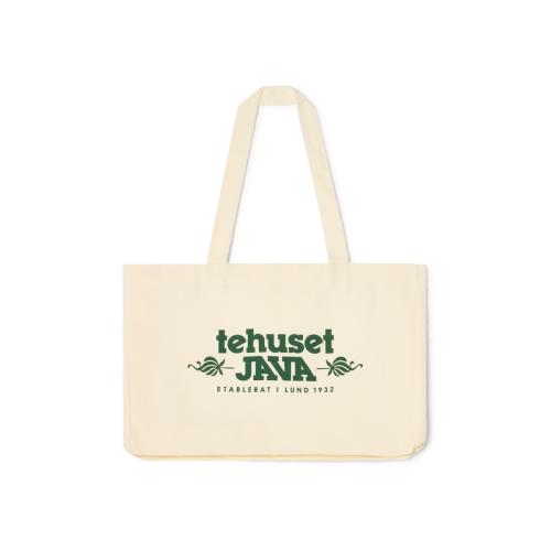 Tygkasse Vit/Grön Tehuset Java 40x30cm