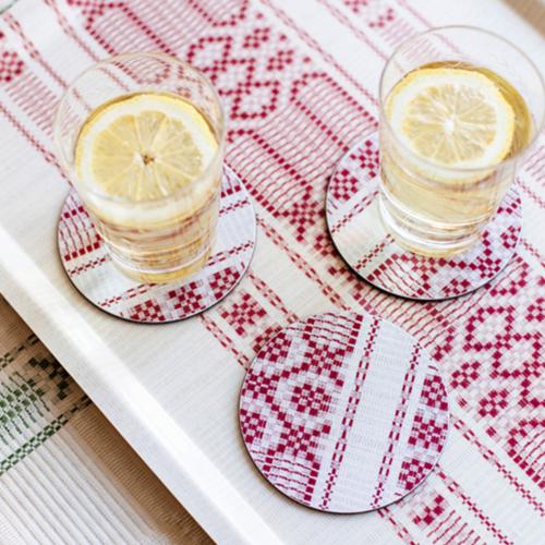 Glasunderlägg Sundbord Röd 1st