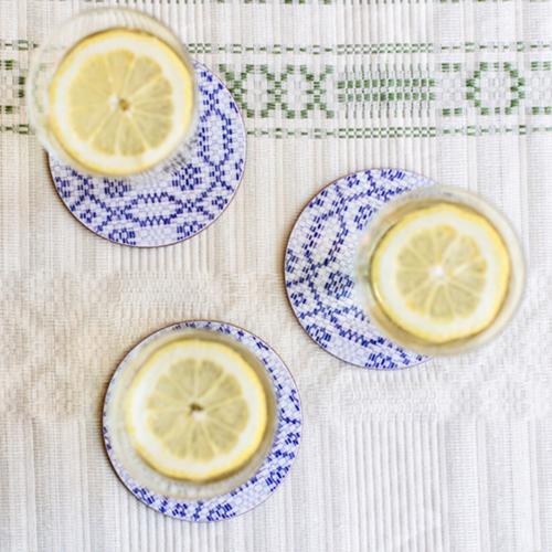 Glasunderlägg Tällberg Blå 1st