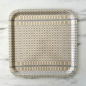 Bricka Åhldräll Blå 32x32cm