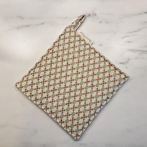 Grytlapp Åhldräll Grön/Röd 22x22cm