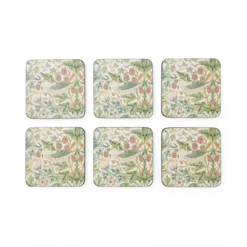 Morris Strawberry Thief Green Glasunderlägg