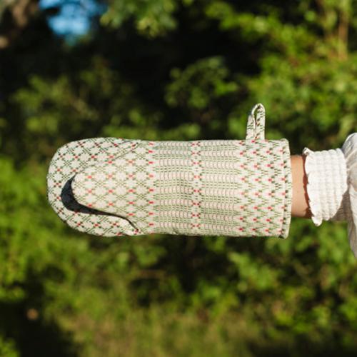 Grytvante Åhldräll Grön Röd 31x15cm