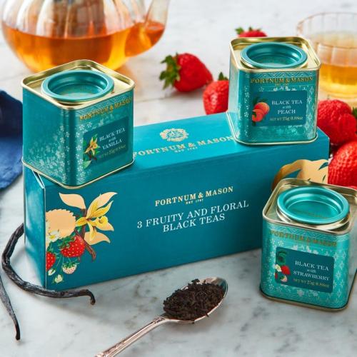 3 Mini Burkar Svart Smaksatt Te