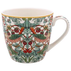 William Morris Strawberry Thief Vit Frukostmugg