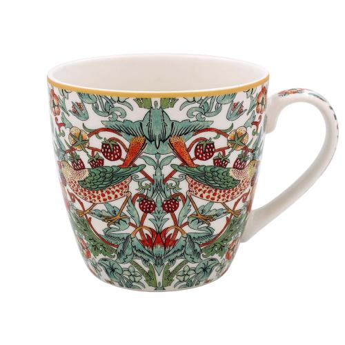 William Morris Strawberry Thief Vit Frukostmugg
