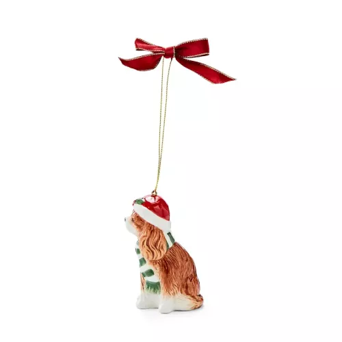 Spode Christmas Tree King Charles Spaniel Ornament 9cm