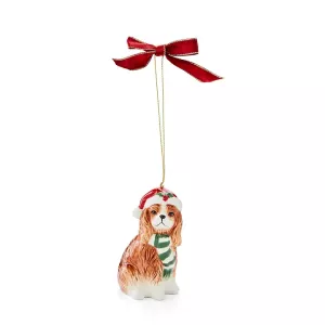 Spode Christmas Tree King Charles Spaniel Ornament 9cm