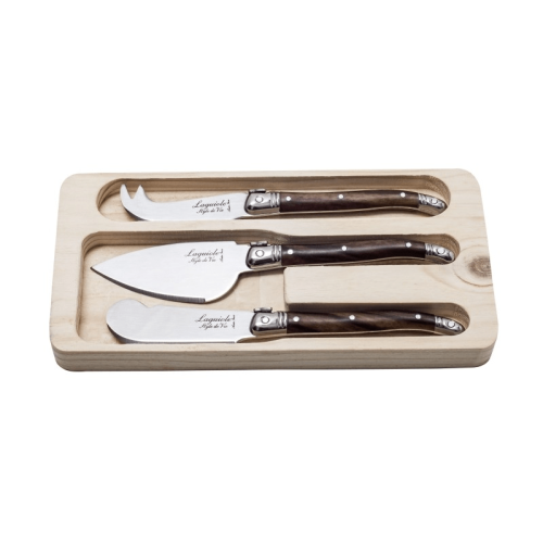 Ostknivar Laguiole Dark Wood Set 3-pack