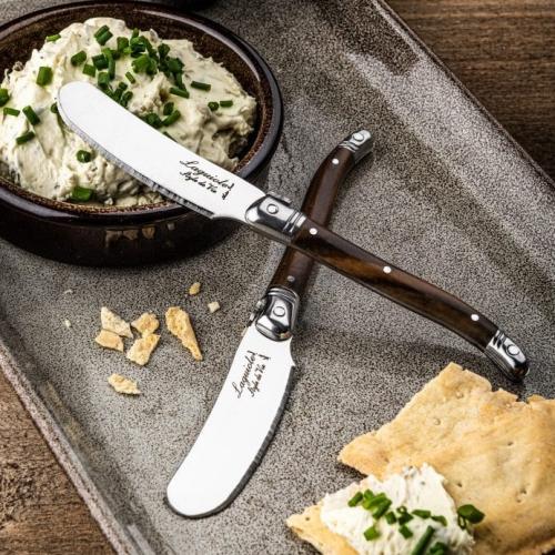 Smörknivar Laguiole Dark Wood Set 4-pack