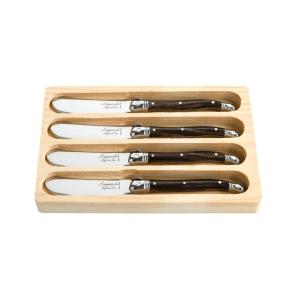 Smörknivar Laguiole Dark Wood Set 4-pack