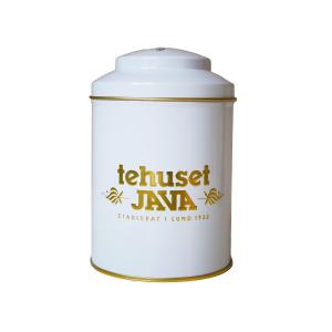 Plåtburk Tehuset Java 100g Rund Cremevit