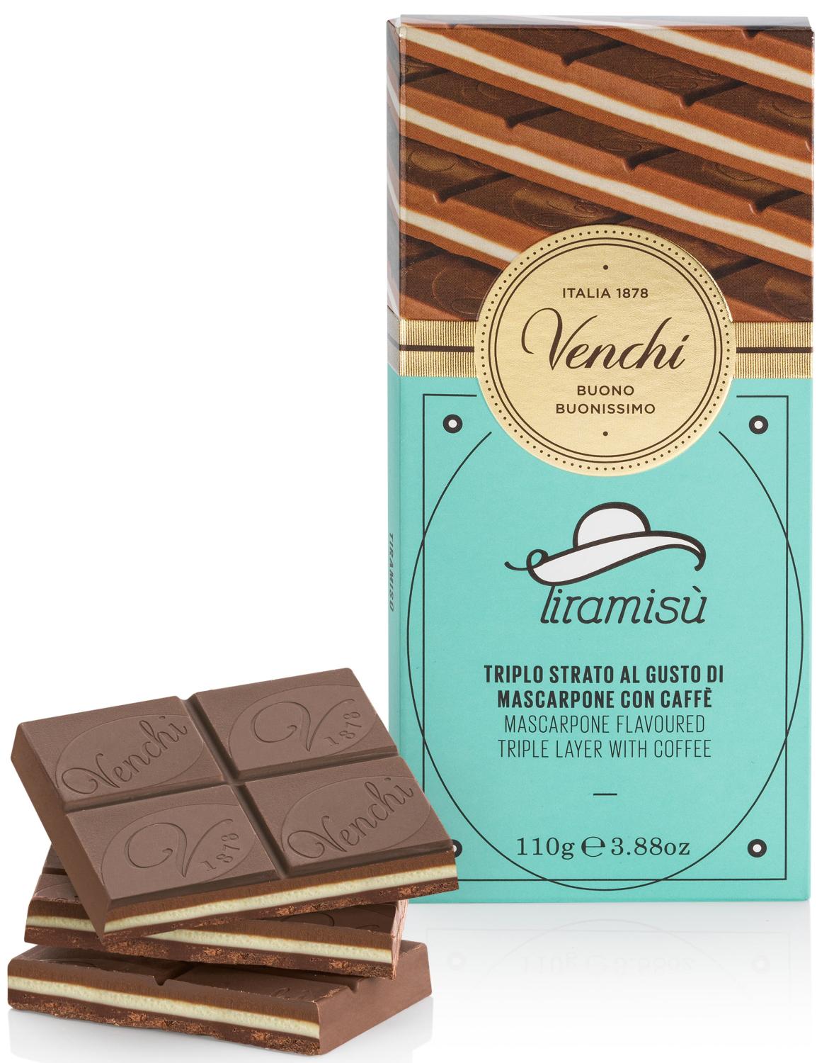 Venchi Chokladkaka Tiramisukaffekräm & Mascarpone 56% 110g