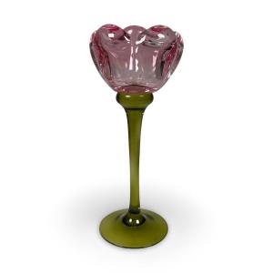 Ljusstake Ros Rosa Stor