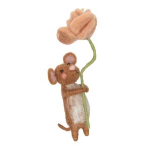 Ulldjur Mus Blomma Brun