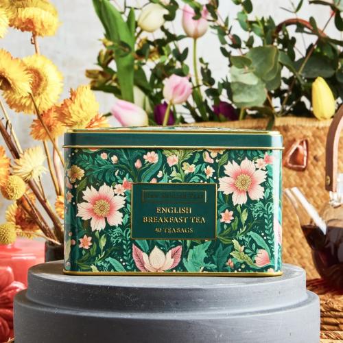 Victorian Garden English Breakfast Tea 40 Teabag Tin