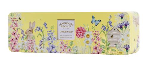 Farmhouse Garden Lemon Curd Biscuits I Plåtask 225g