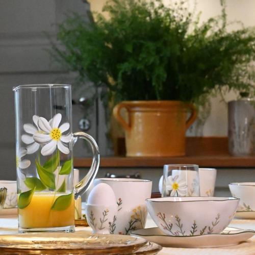 Handmålad Karaff Gula Blommor