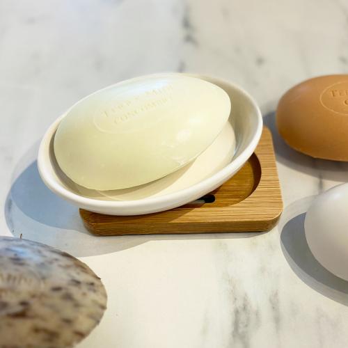 Tvålfat Oval Porslin Bomull