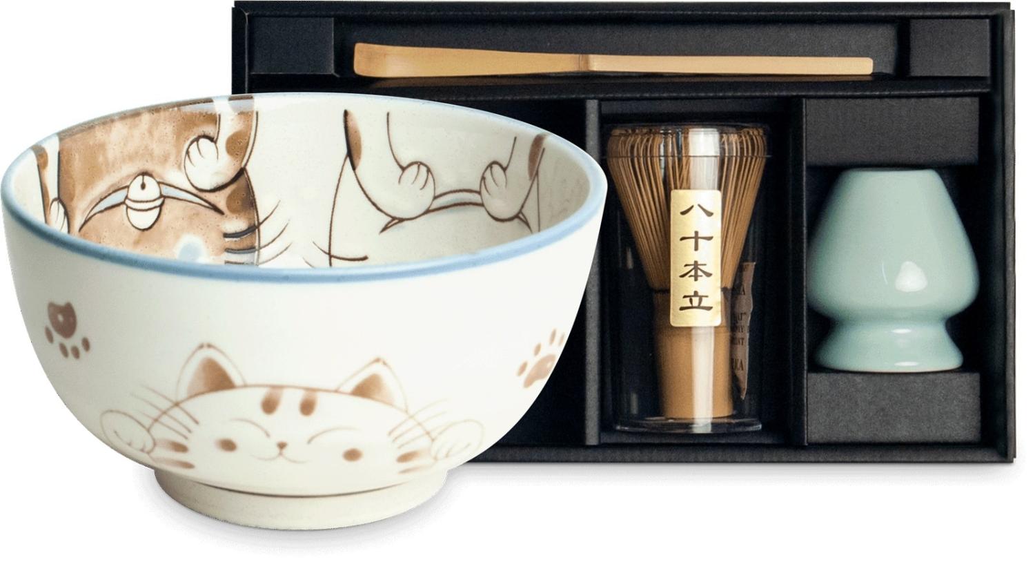 Japanskt Matcha-set Cat XL