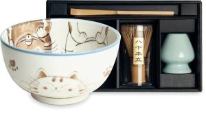 Japanskt Matcha-set Cat XL